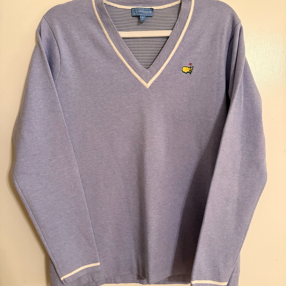 Masters Magnolia Lane V-Neck Sweater in Periwinkle